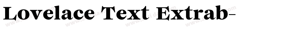 Lovelace Text Extrab字体转换